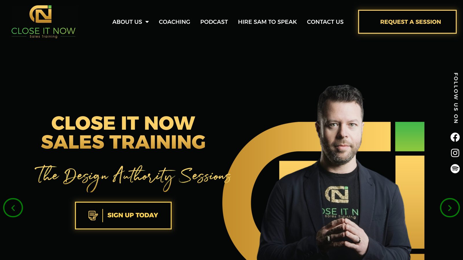 Close It Now Sales Training — the coaching company founded by Sam Wakefield.